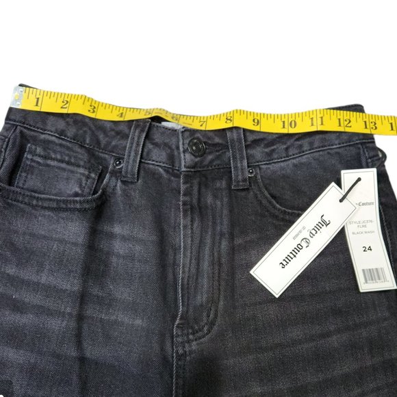 NWT Juicy Couture Black Wash High Rise Malibu Stretch Flare Jeans Size 24 - Picture 6 of 8
